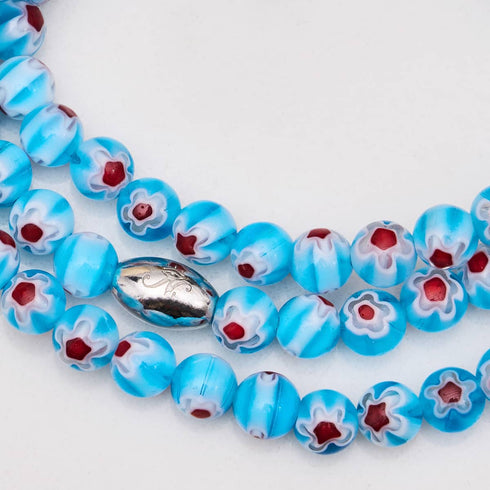 Alpenblüte | 925er Sterlingsilber | Millefiori-Armband